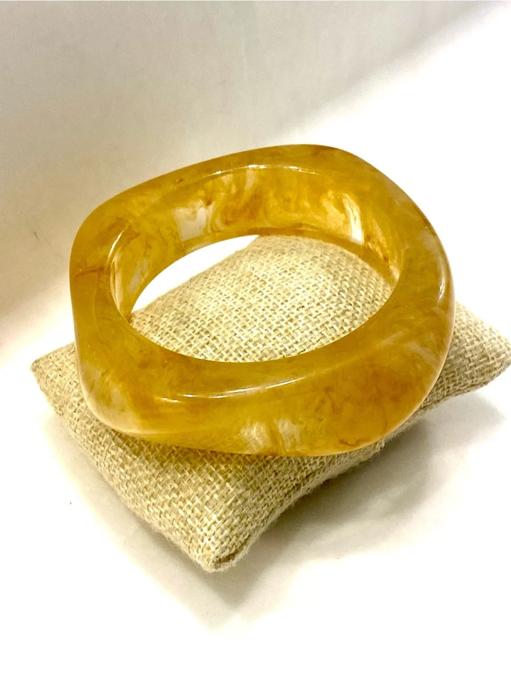 Golden Amber Women's Bangle Bracelet